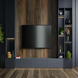 Contemporary Wooden TV Unit Design