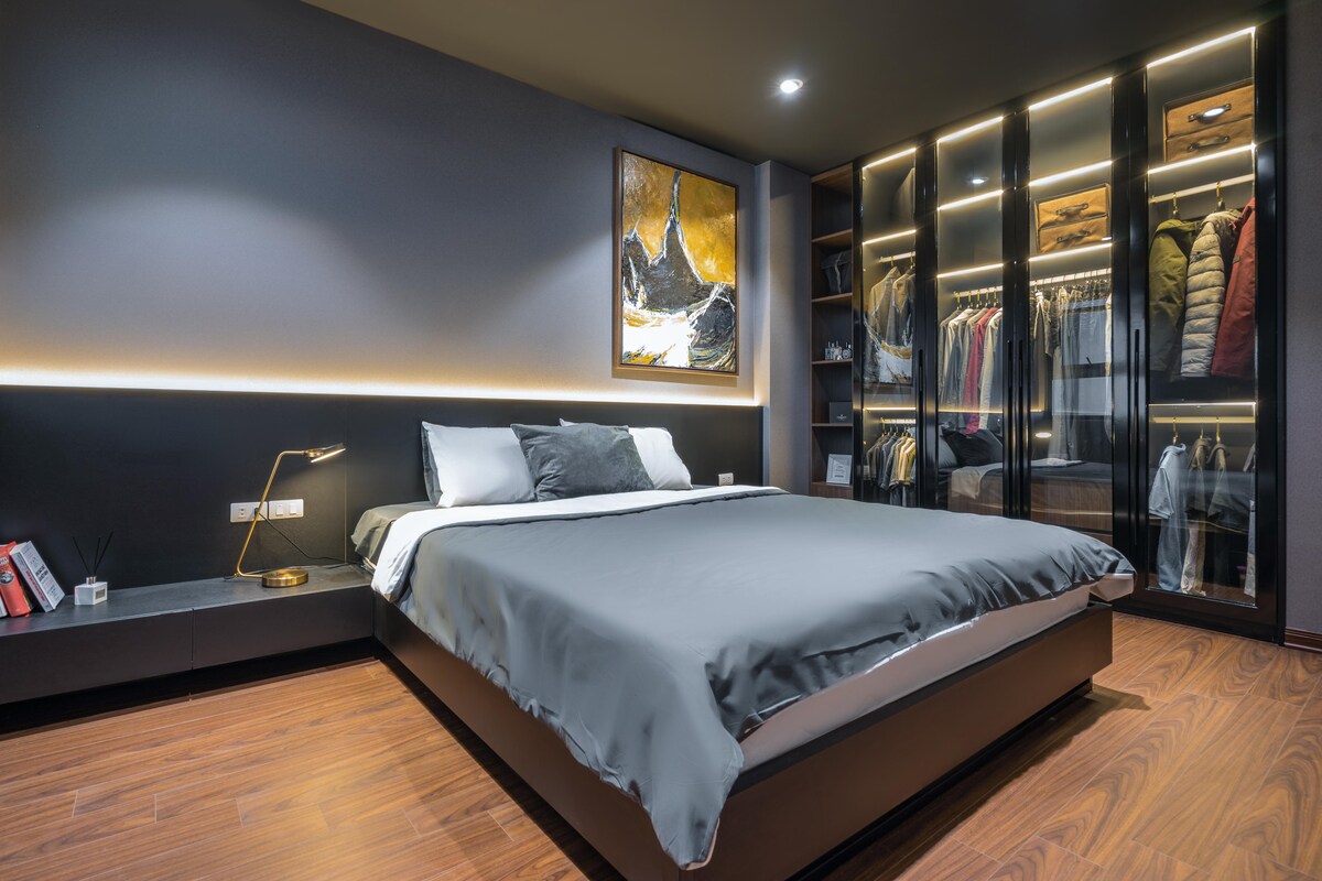 Modern Wardrobe Design with Ambient Lighting