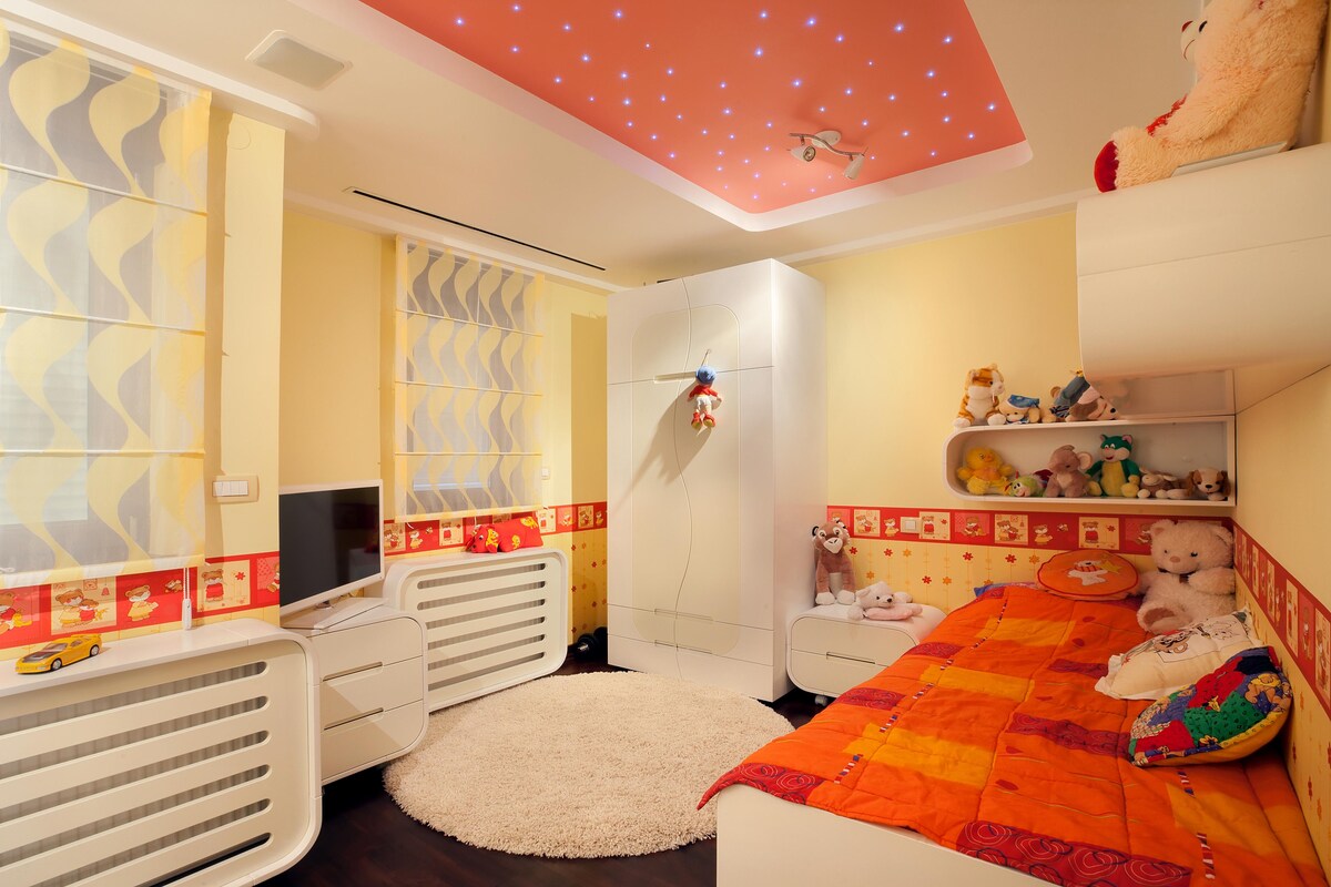 Orange Kids Room Ceiling Design Orange Kids Room Ceiling Design