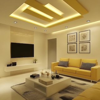 Rectangular Contemporary Ceiling Design With Paint Finish