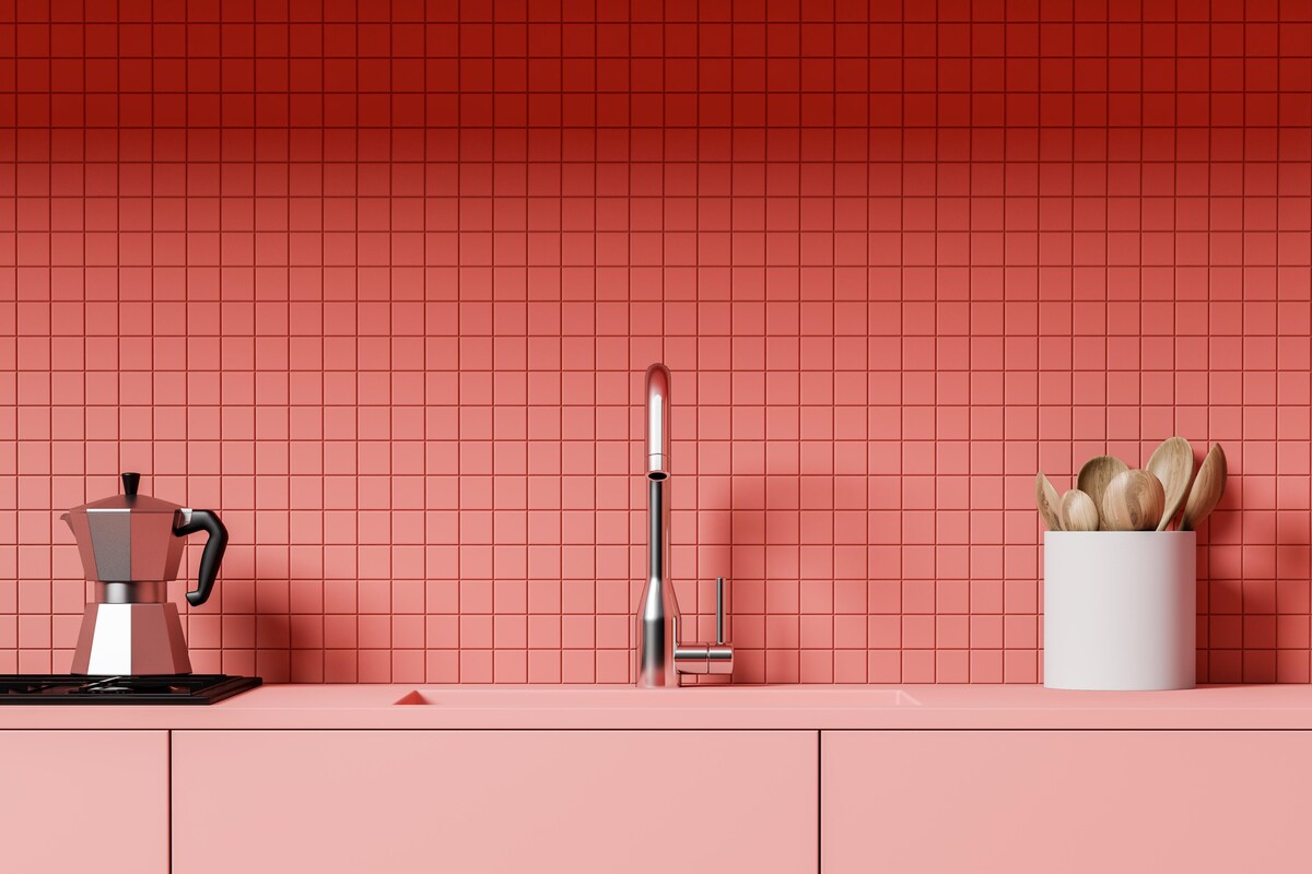 Cubical Pink Kitchen Tiles Cubical Pink Kitchen Tiles