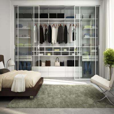 Transparent Sliding Wardrobe with Loft