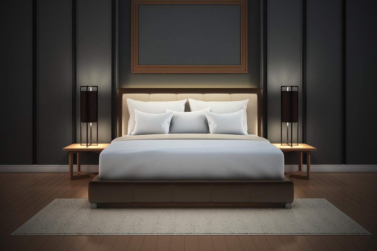 Master Bedroom Simple with a Dark Tone Master Bedroom Simple with a Dark Tone