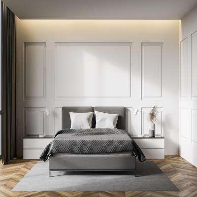 Light Grey Master Bedroom Design with Modern Interior