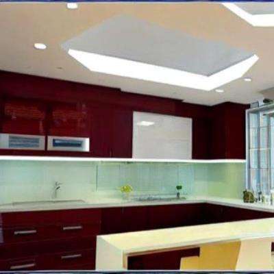 Peninsula Kitchen False Ceiling Design