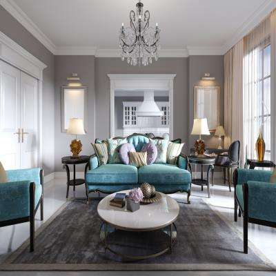 Opulent Art-deco Living Room
