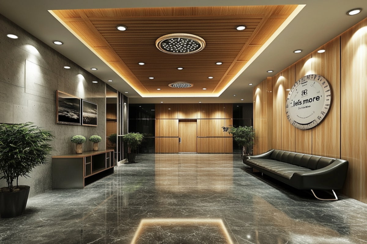 Industrial Single-Layered Gypsum False Ceiling Design For Hall