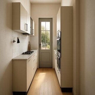 Modern Parallel Cream Kitchen
