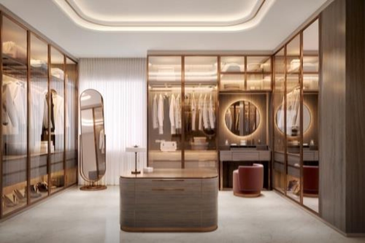 Contemporary Gold Wardrobe Design