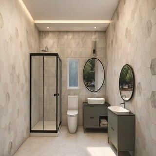 Geometric Hexagonal Master Washroom