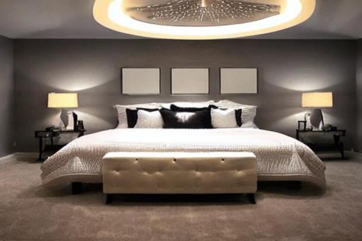 Master Bedroom Design with Drop Lights Master Bedroom Design with Drop Lights