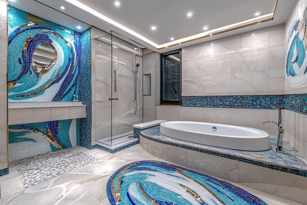Ceramic Marble and Abstract Tiles Design for Bathroom Ceramic Marble and Abstract Tiles Design for Bathroom