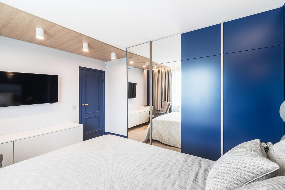 Luxurious Blue Wardrobe Design Luxurious Blue Wardrobe Design