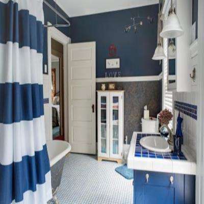 Traditional Blue Bathroom Design