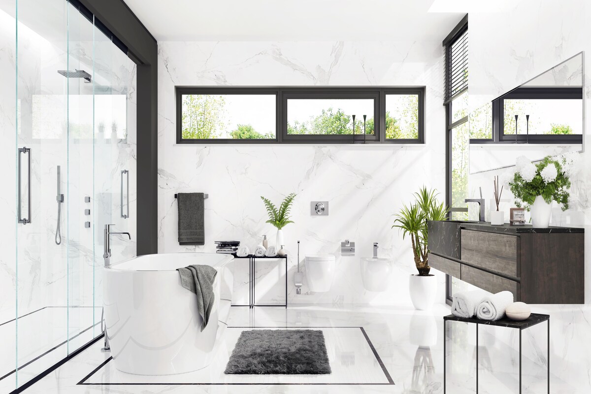 Contemporary Large Bathroom Design Contemporary Large Bathroom Design