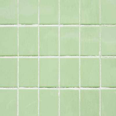 Patterned Sage Green Kitchen Tiles