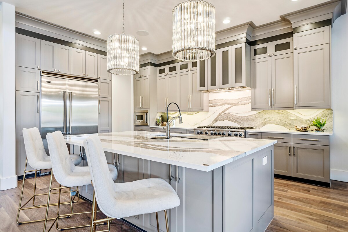 Luxury Modular Kitchen with a Grand Facade