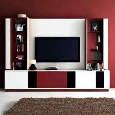 Modern TV Unit Design in Multicolour Laminate