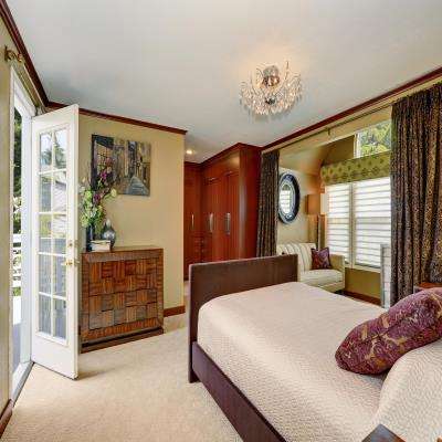 Master Bedroom Design with Brown Furniture
