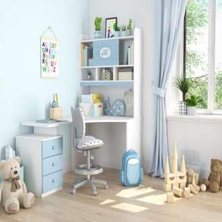 Blue Study Room Design for Kids
