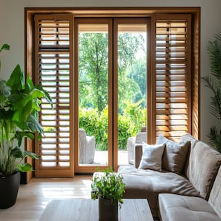 Contemporary Wooden Sliding-Cum-Swing Shutter Window Design