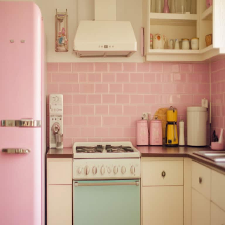 Classic Ceramic Pink Subway Kitchen Tile Design