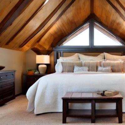 Master Bedroom Design with Rafters