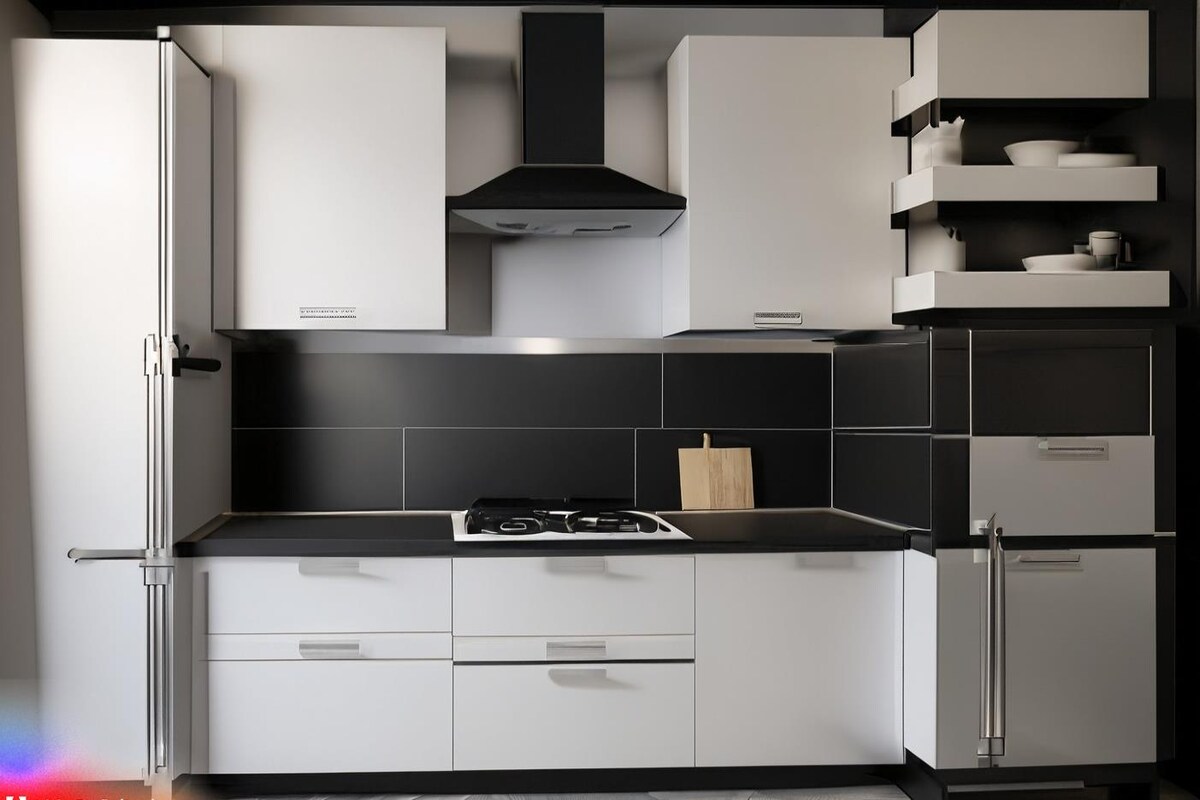 Monochrome Modular Kitchen Cabinets Monochrome Modular Kitchen Cabinets
