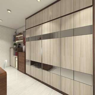 Fitted Sliding Wardrobes with a Wooden Touch