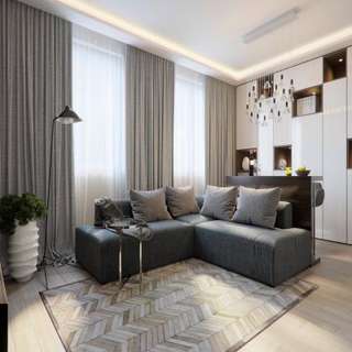 Edgy Modern Grey Living Room