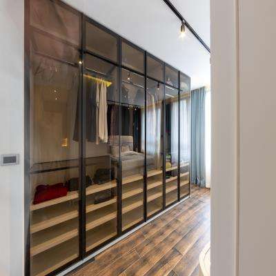 Contemporary Wardrobe Design with Glass Doors