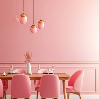 Classic Pink Wall Paint Design For Dining Rooms