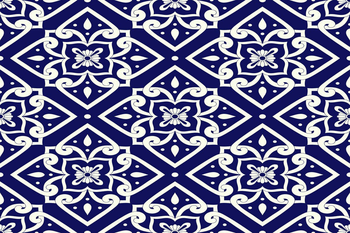 Ordinary Blue Patterned Kitchen Tiles