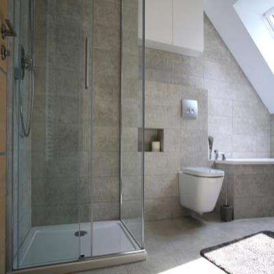 Luxurious Bathroom Design With Grey Marble Palette