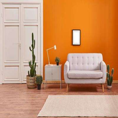 Colourful Orange Tangy Vibes Living Room Design