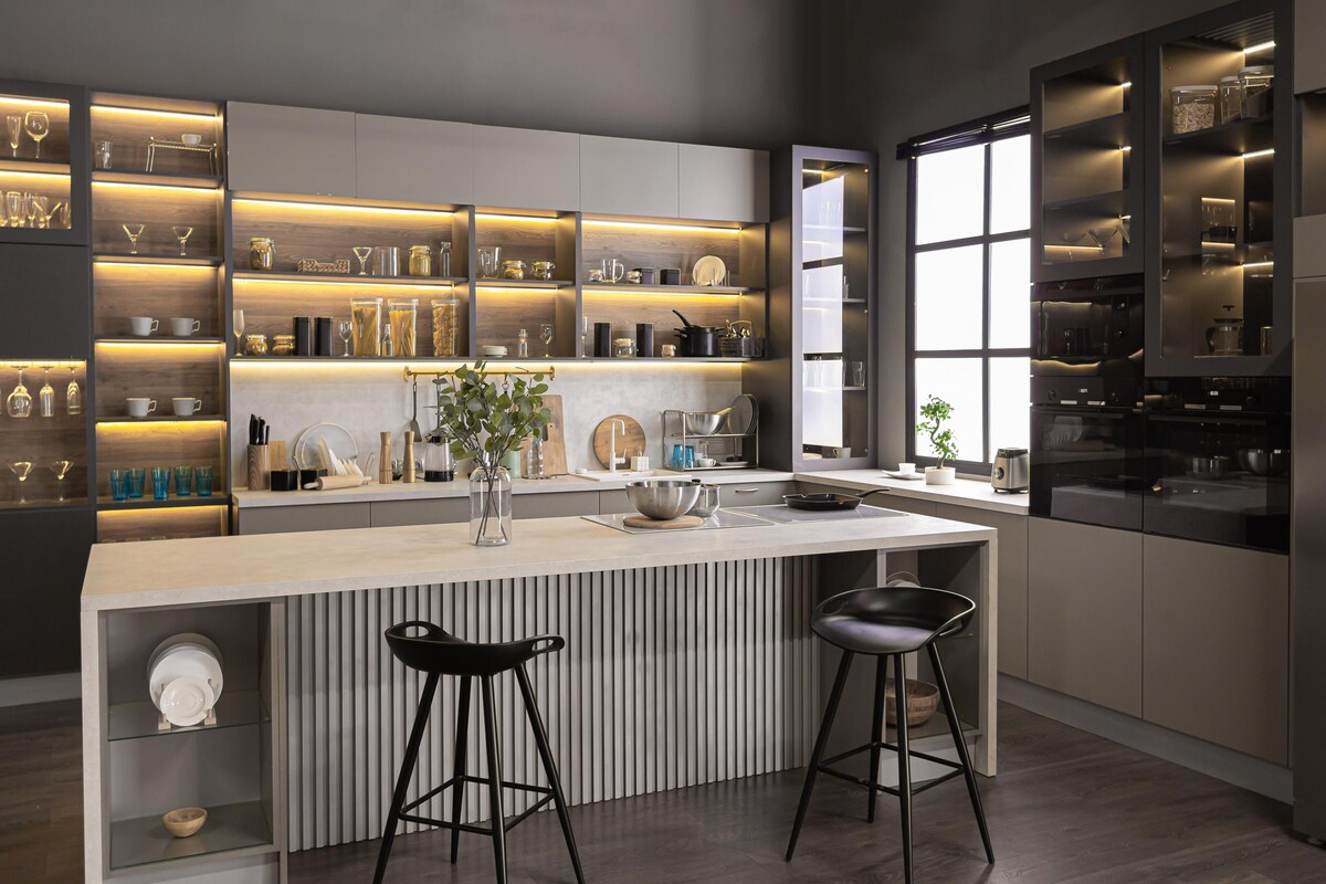 Ultra Modern Kitchen in Grey Shades Ultra Modern Kitchen in Grey Shades