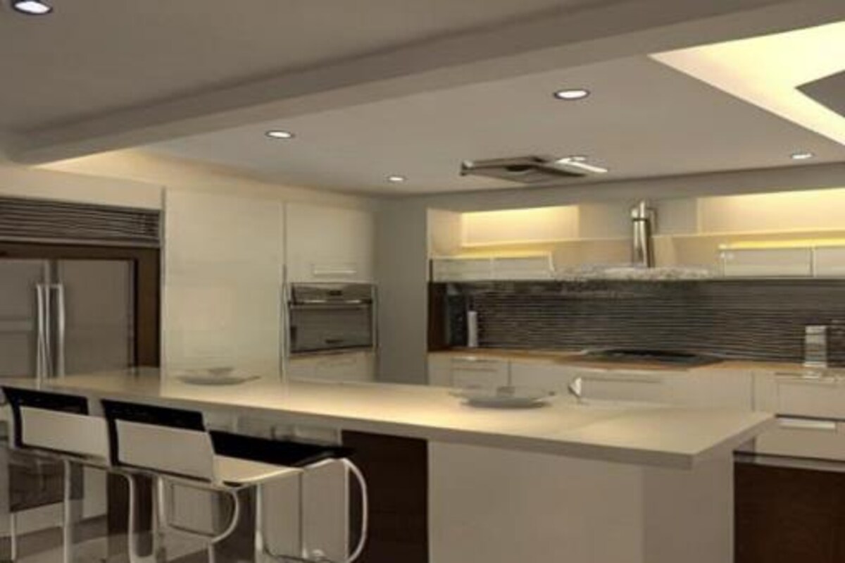 Straight Kitchen False Ceiling Design Straight Kitchen False Ceiling Design