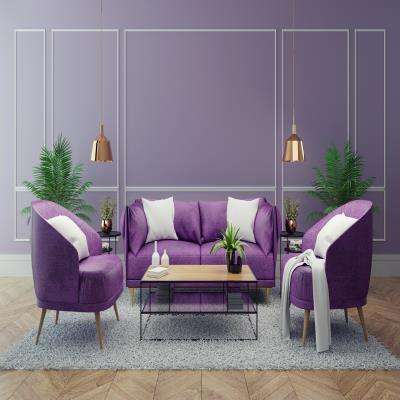 Opulent Purple Living Room Set