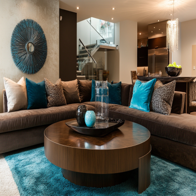 Tiffany Blue And Brown Living Room Stunning Blue And Brown Living Room