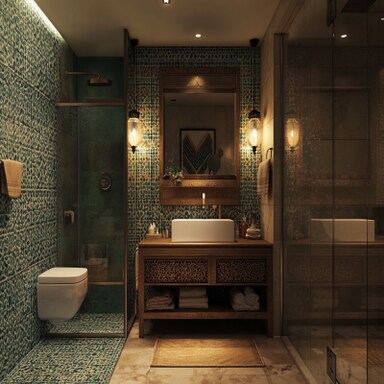 59 Latest Bathroom Tiles Design for Floors and Walls in India 2025