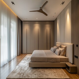 Modern Floor to Ceiling 6 Door Swing Wardrobe Design