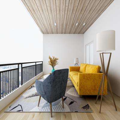 Simple Spacious Balcony Design
