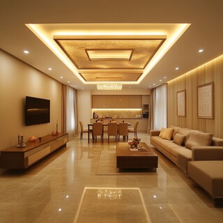 Contemporary Peripheral False Ceiling Design Made With POP