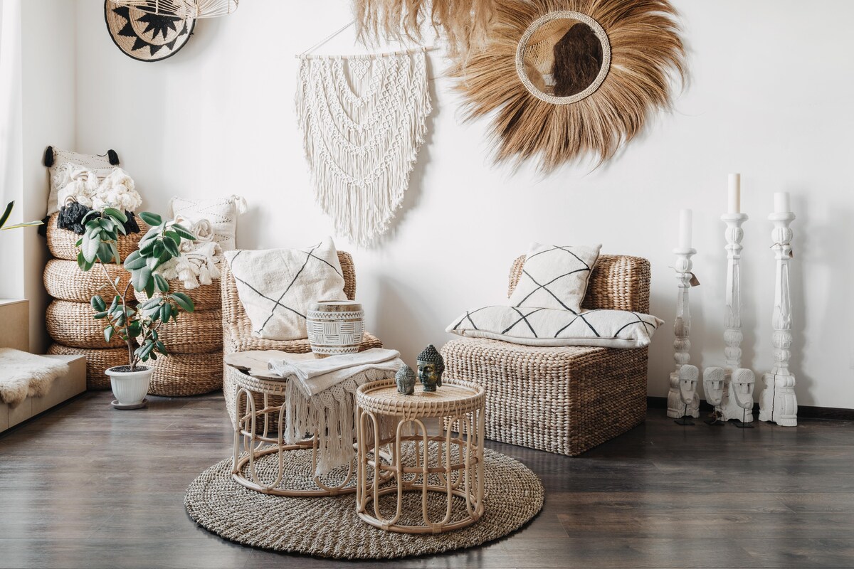 Boho Decor Living Room in Neutrals