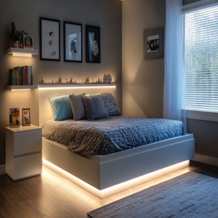 Contemporary Kids Bedroom Design with Queen Bed and Nightstands