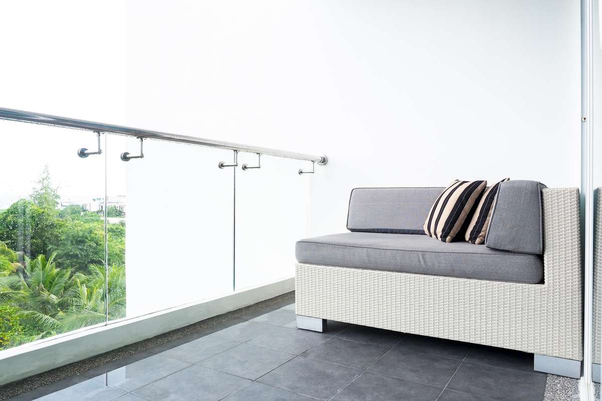 Elegant Grey Balcony Design