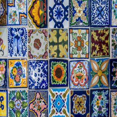 Decorated Mexican Kitchen Tiles