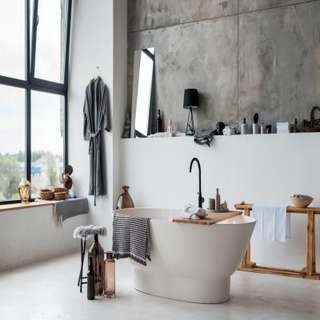 Simple and Chic Wooden Bathroom Design