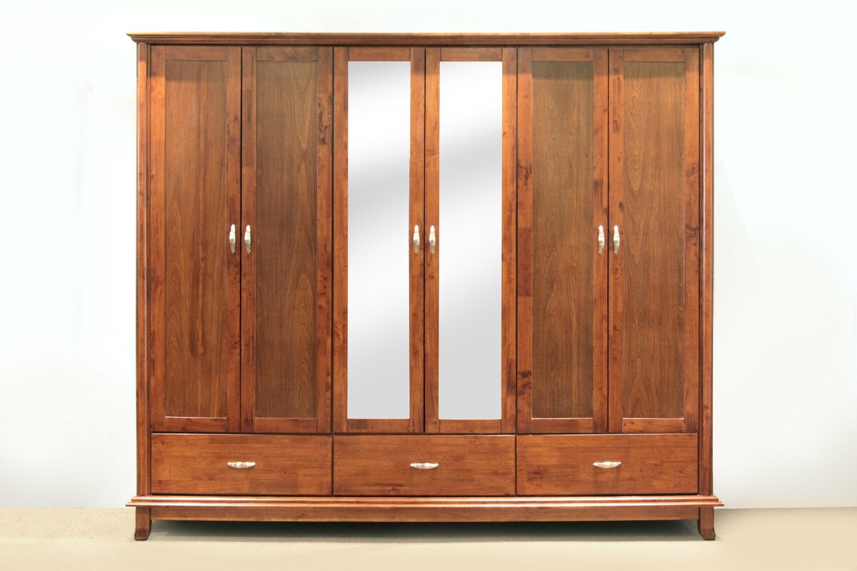 Solid Wood Wardrobe with 6 Doors Solid Wood Wardrobe with 6 Doors