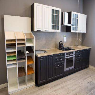 Straight Modular Kitchen Design with Open Shelf